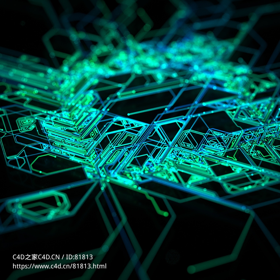 电脑科技发光网络样条格intersection detection network r16-r23 x-particles cycles4 - C4D之家 - 076.jpg