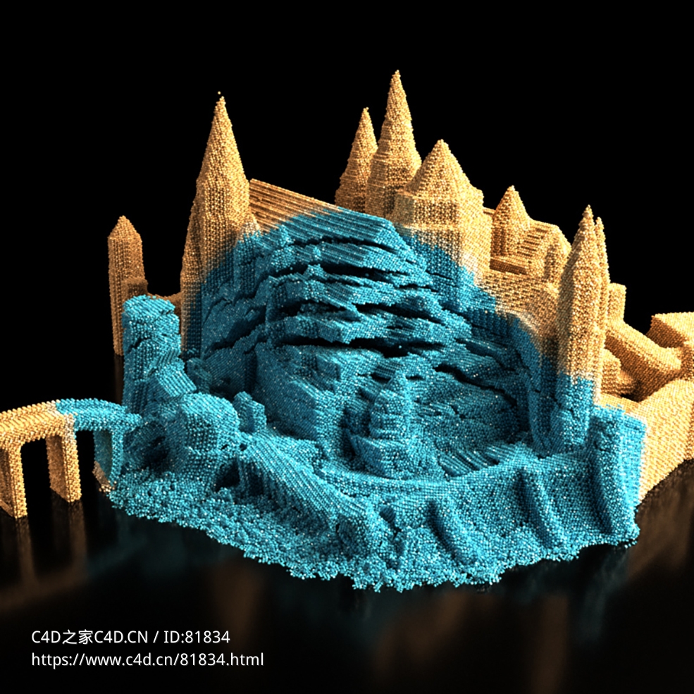 沙堡坍塌Sandcastle Collapse R16-R21 (X-Particles/Cycles 4D) - C4D之家 - 097.jpg