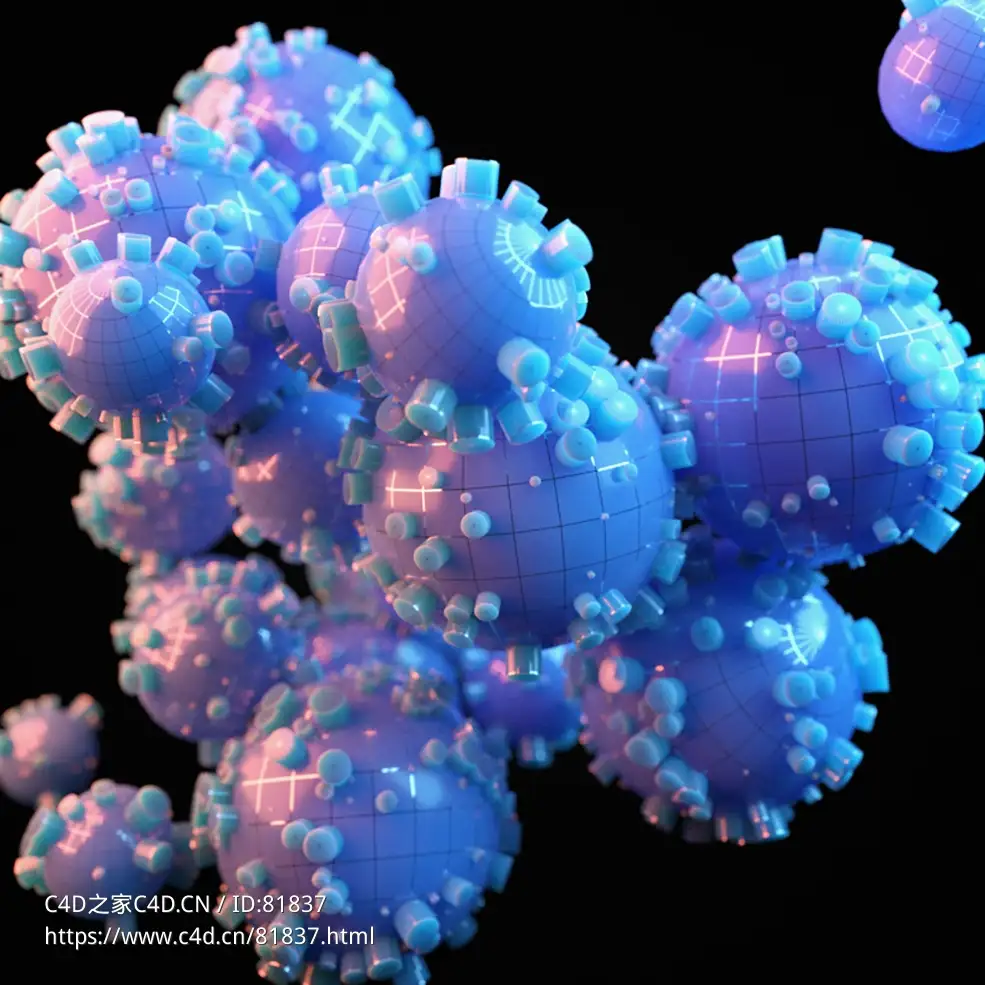 球体克隆散布scatter on clones r16-r23 x-particles cycles4d - C4D之家 - 100.jpg