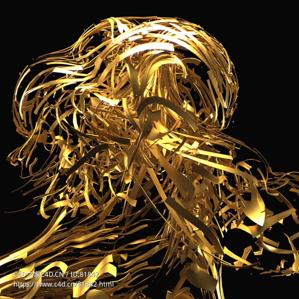 金色条带缠绕柔体平流Softbody Advection R16-R21 (X-Particles/Cycles 4D) - C4D之家 - 105.jpg