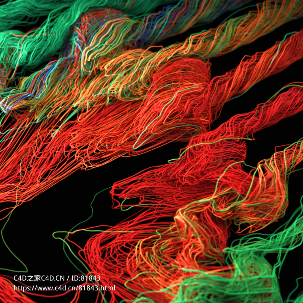 七彩线条样条线平流Spline Advection R16-R21 (X-Particles/Cycles 4D) - C4D之家 - 106.jpg