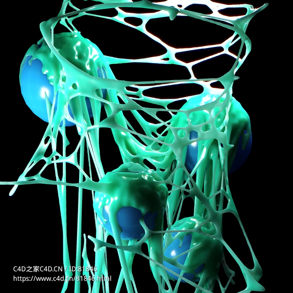 圆球上粘连的液体粘性约束sticky constraints r16-r23 x-particles cycles4d - C4D之家 - 109.jpg