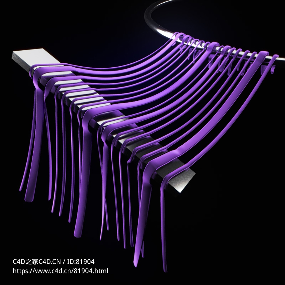 搭在物体上的布条x-particles+cycles4d ClothFX Connect - C4D之家 - 135.jpg