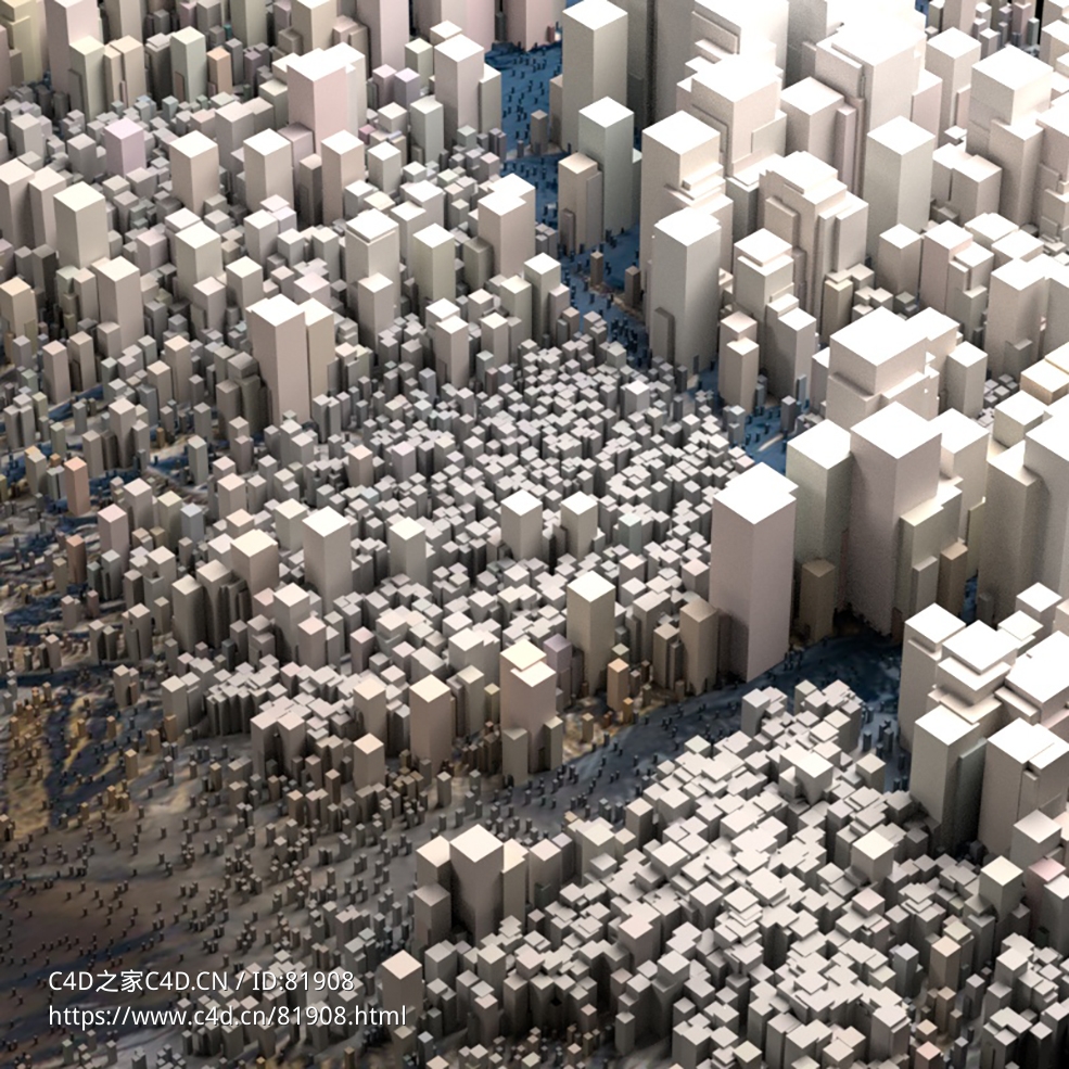 地面生长的柱状方块数据映射x-particles+cycles4d Data Mapping IBC - C4D之家 - 139.jpg