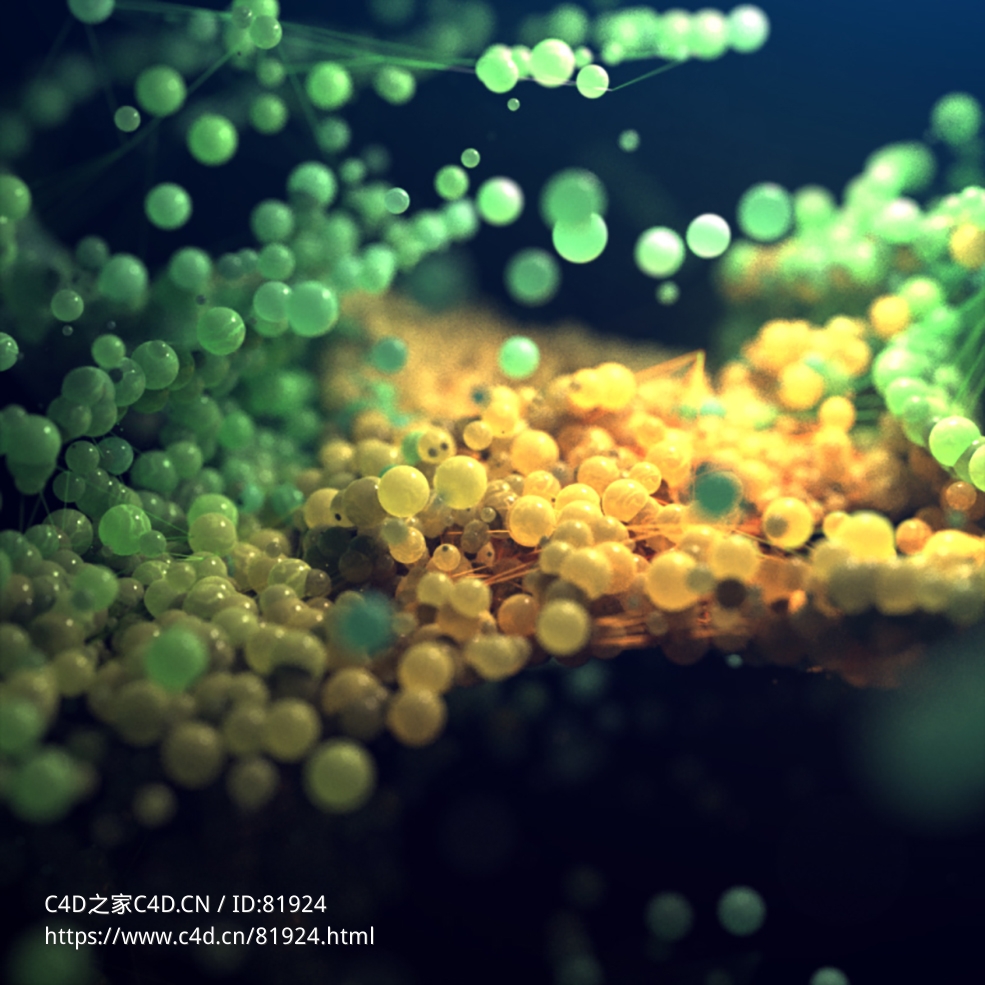 网线连接的粒子球x-particles+cycles4d ParticleFX DoF - C4D之家 - 153.jpg