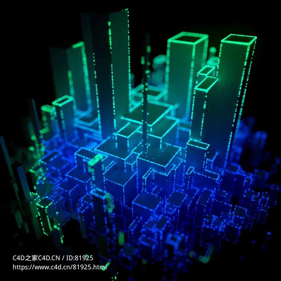 粒子光线城市x-particles+cycles4d ParticleFX Infectio Outlines - C4D之家 - 154.jpg