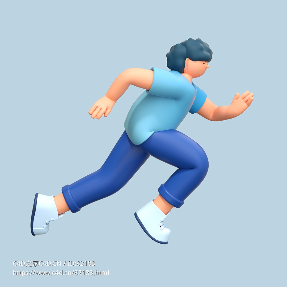 奔跑冲刺男性人物C4D OCTANE模型下载 - C4D之家 - 05.jpg
