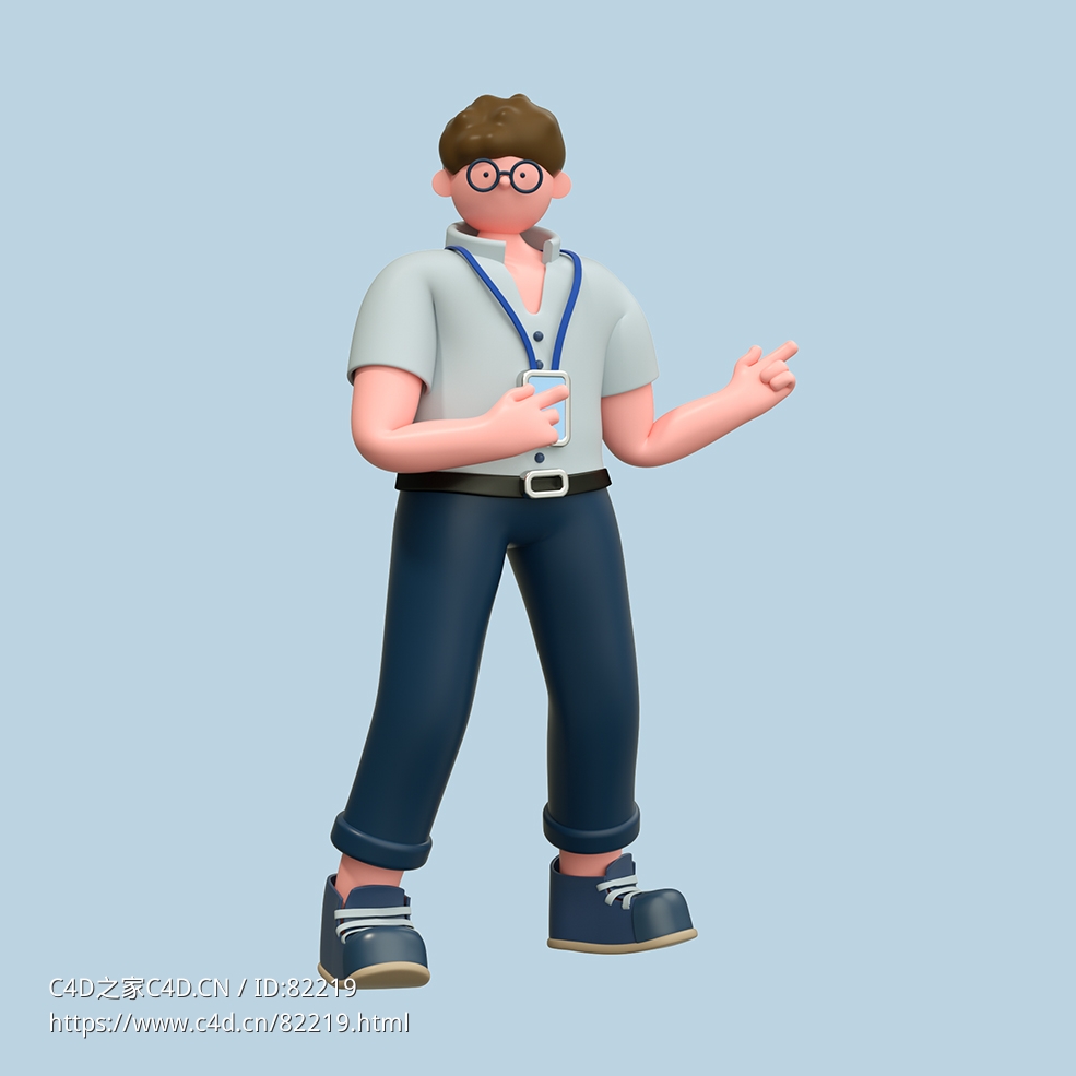 介绍演讲男性人物C4D OCTANE模型下载 - C4D之家 - 18.jpg