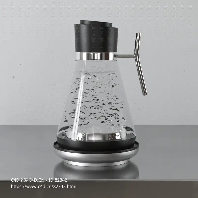 玻璃水壶厨房用品c4d模型下载