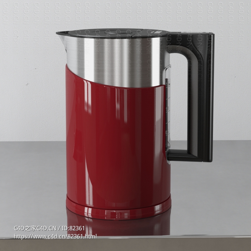 热水壶厨房用品c4d模型下载
