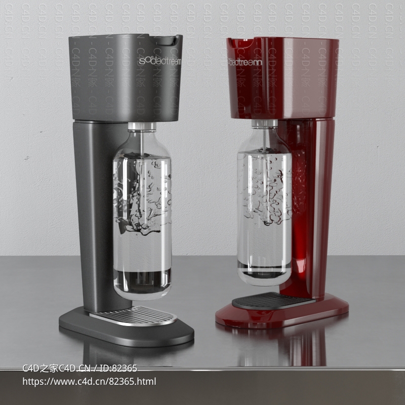 饮水机厨房用品c4d模型下载