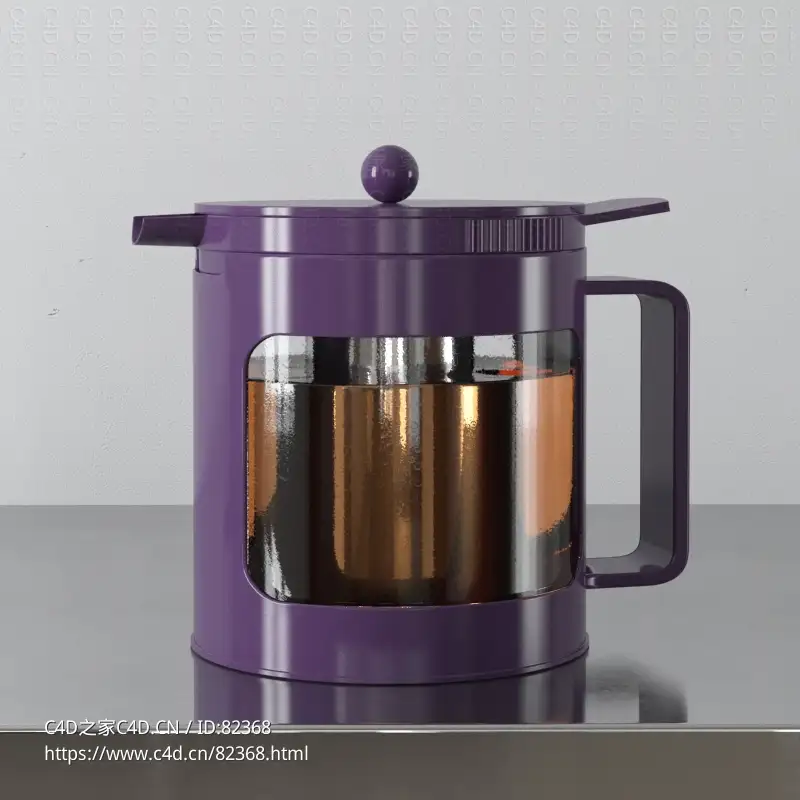 电动煮茶水壶厨房用品c4d模型下载