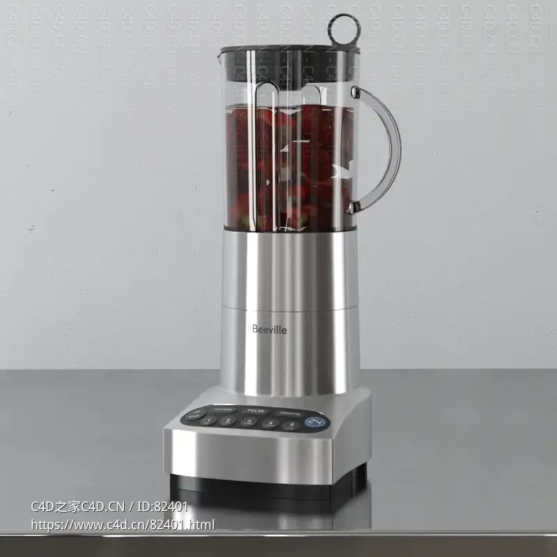 厨房水果搅拌机粉碎机厨房用品c4d模型下载
