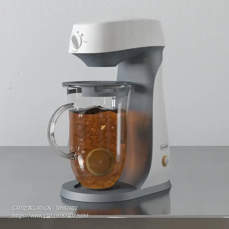 饮水机玻璃水壶厨房用品c4d模型下载