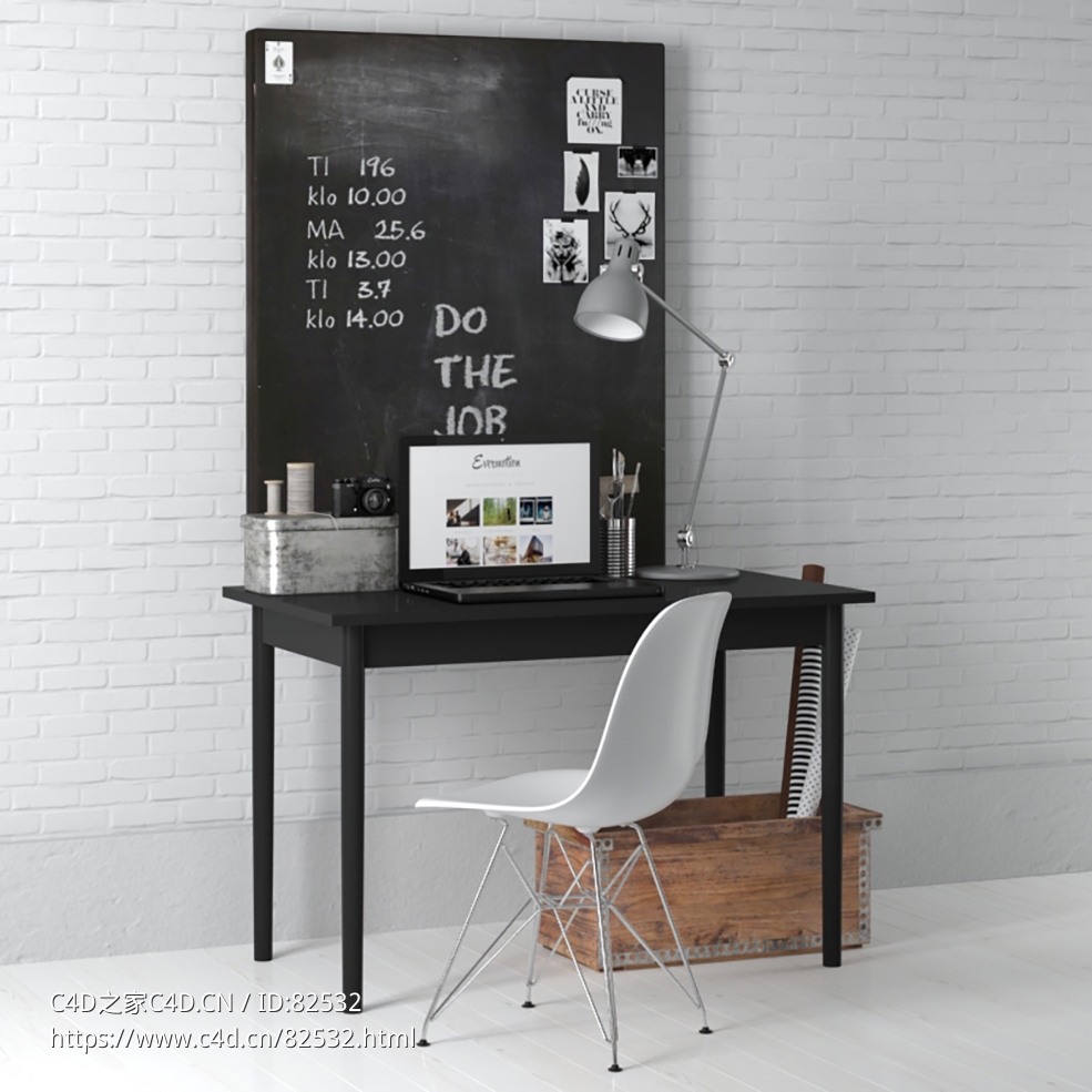 c4d模型摄影师办公桌现代家具模型下载Tables and chairs