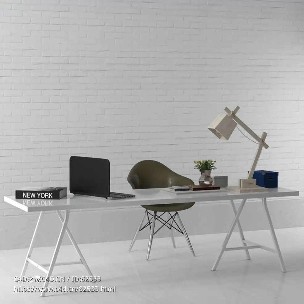 c4d模型设计师办公桌现代家具模型下载Tables and chairs