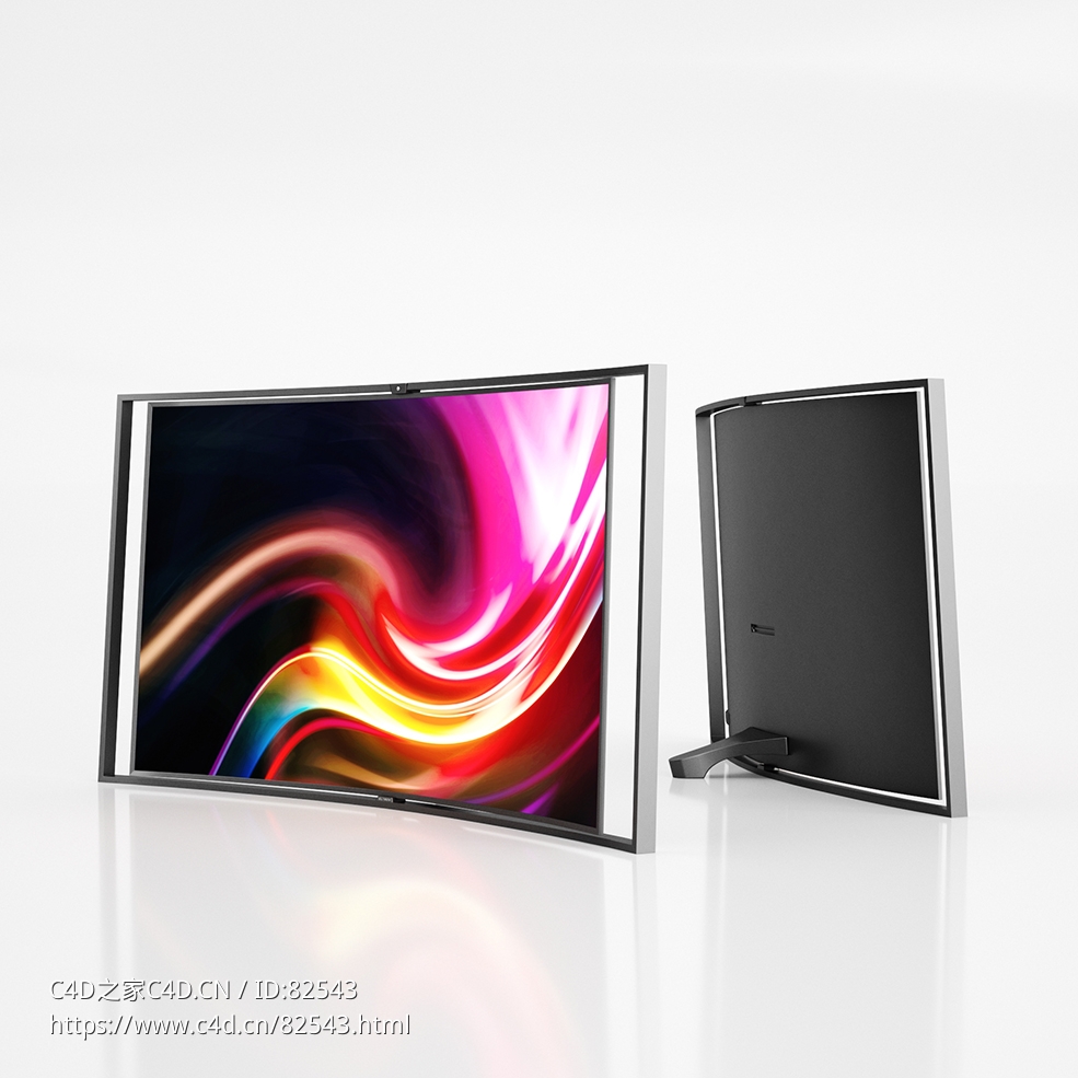 c4d曲面电视TV数码产品模型下载 - C4D之家 - 3.jpg