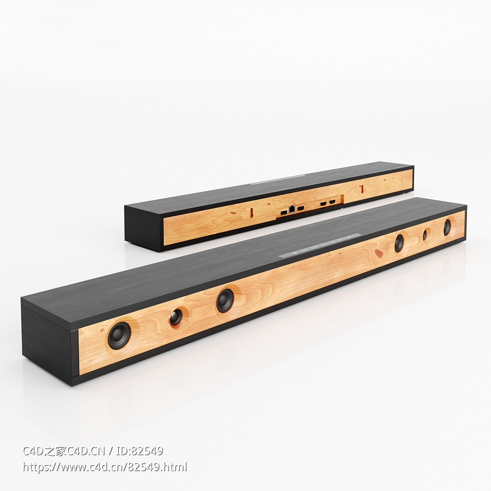 c4d音箱Soundbar数码产品模型下载