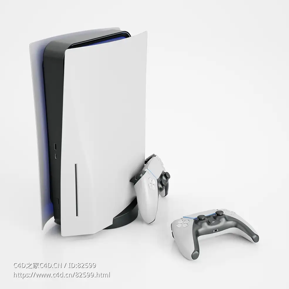 游戏主机手柄Console Pad数码产品c4d模型下载