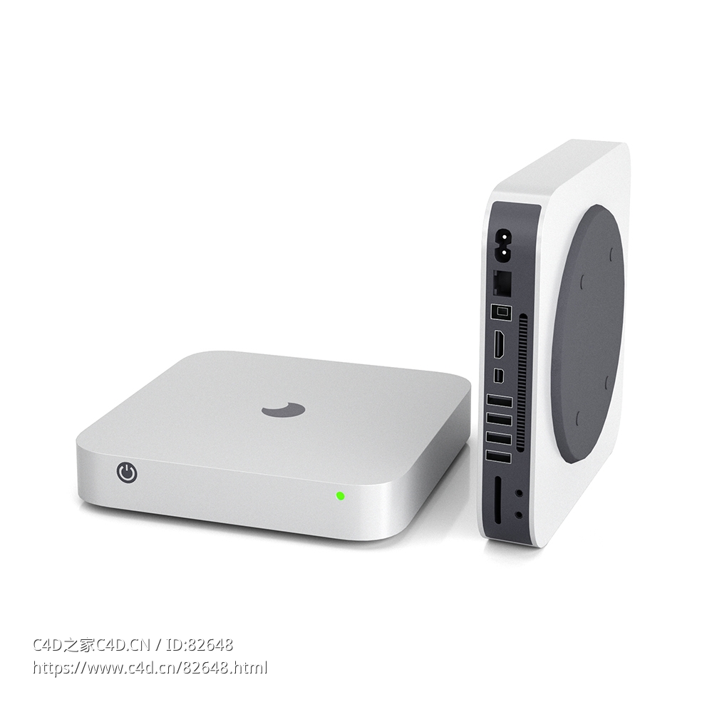 白色迷你电脑主机MiniComputer数码产品模型下载