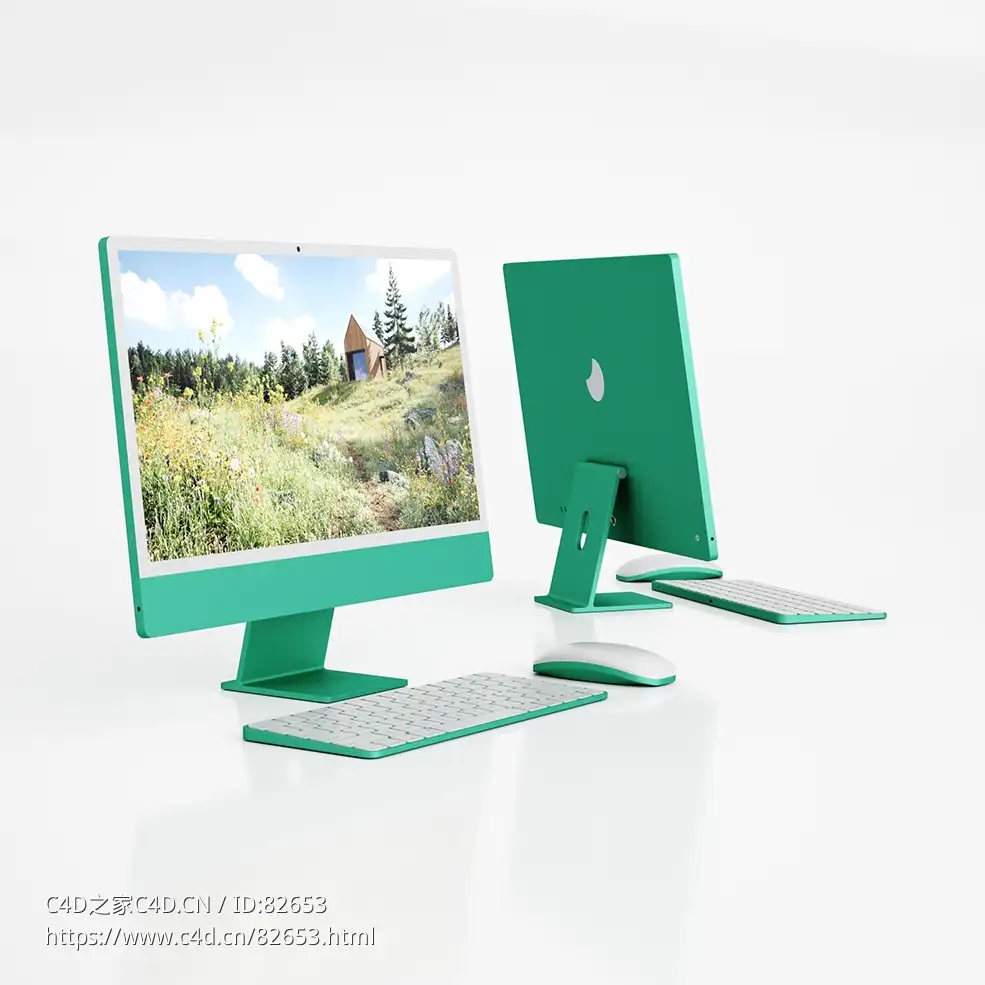 电脑键盘显示器鼠标Monitor Keyboard Mouse数码产品模型下载