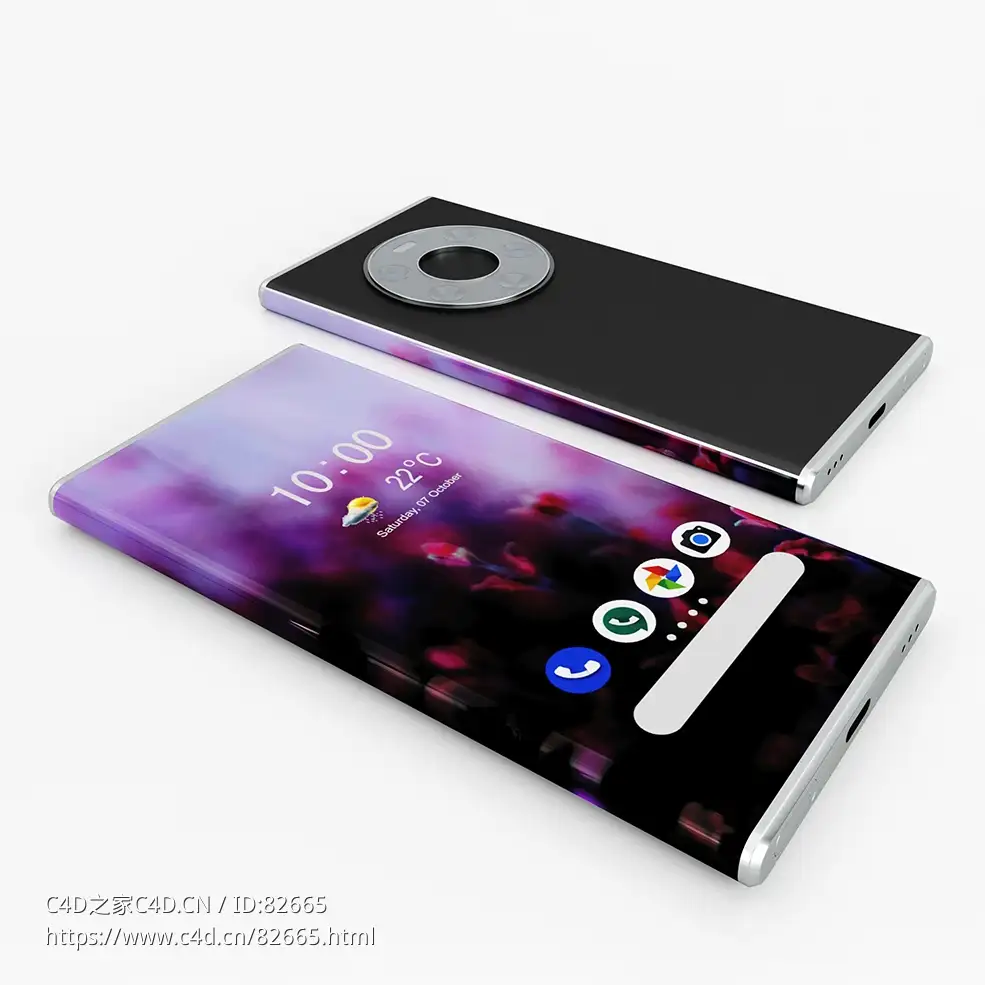 全面屏智能手机Smartphone数码产品模型下载 - C4D之家 - 39.jpg