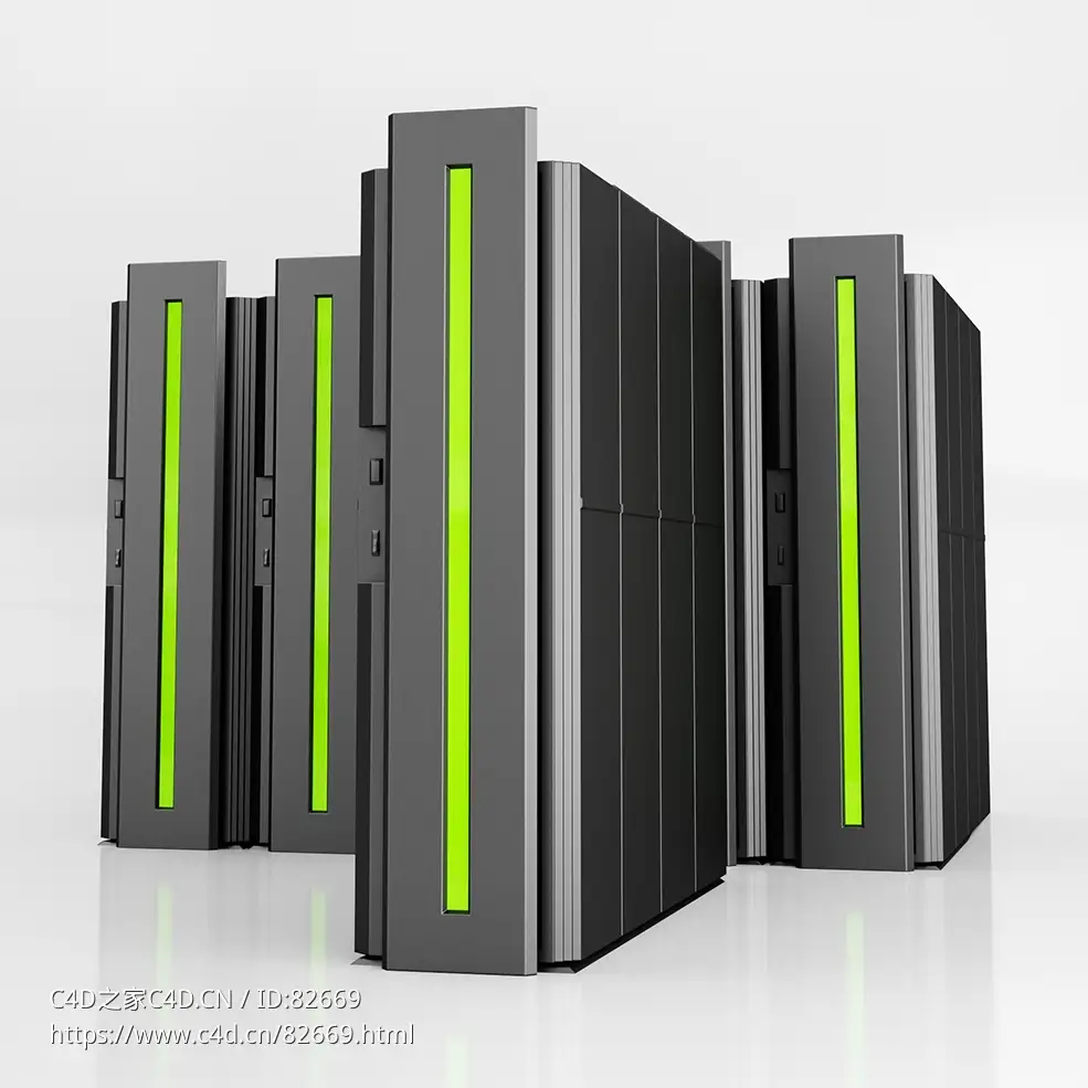 黑色电脑服务器Server数码产品模型下载