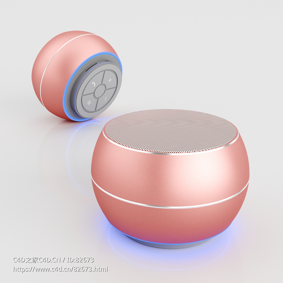 圆形智能蓝牙音箱Speaker数码产品模型下载 - C4D之家 - 47.jpg