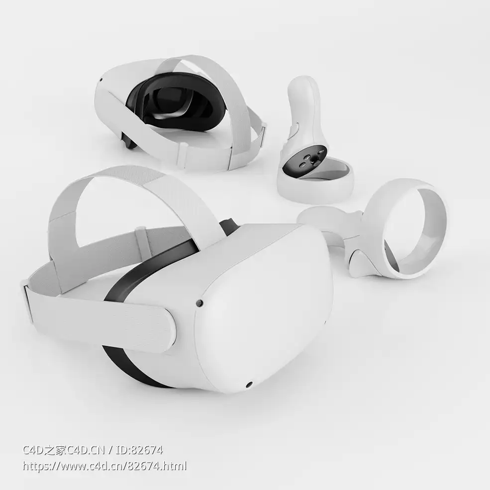 VR头戴游戏手柄设备数码产品模型下载 - C4D之家 - 48.jpg