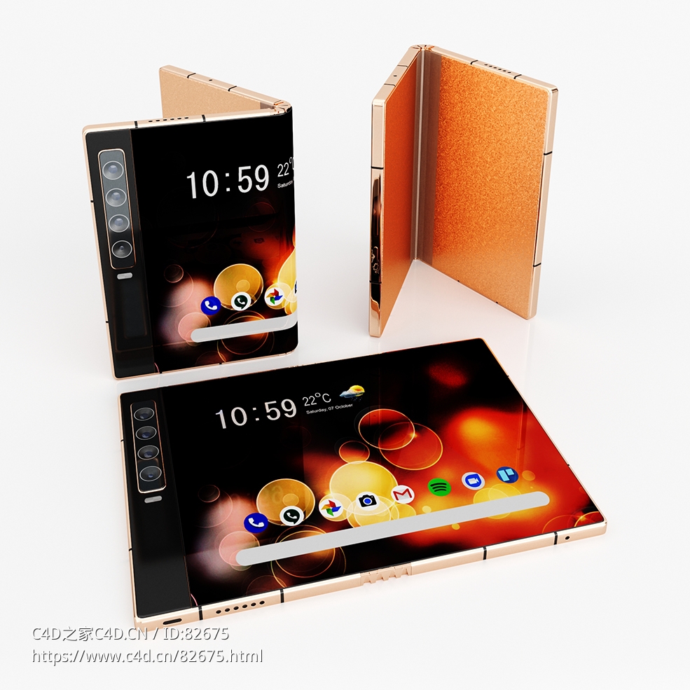 平板折叠手机Pad数码产品模型下载