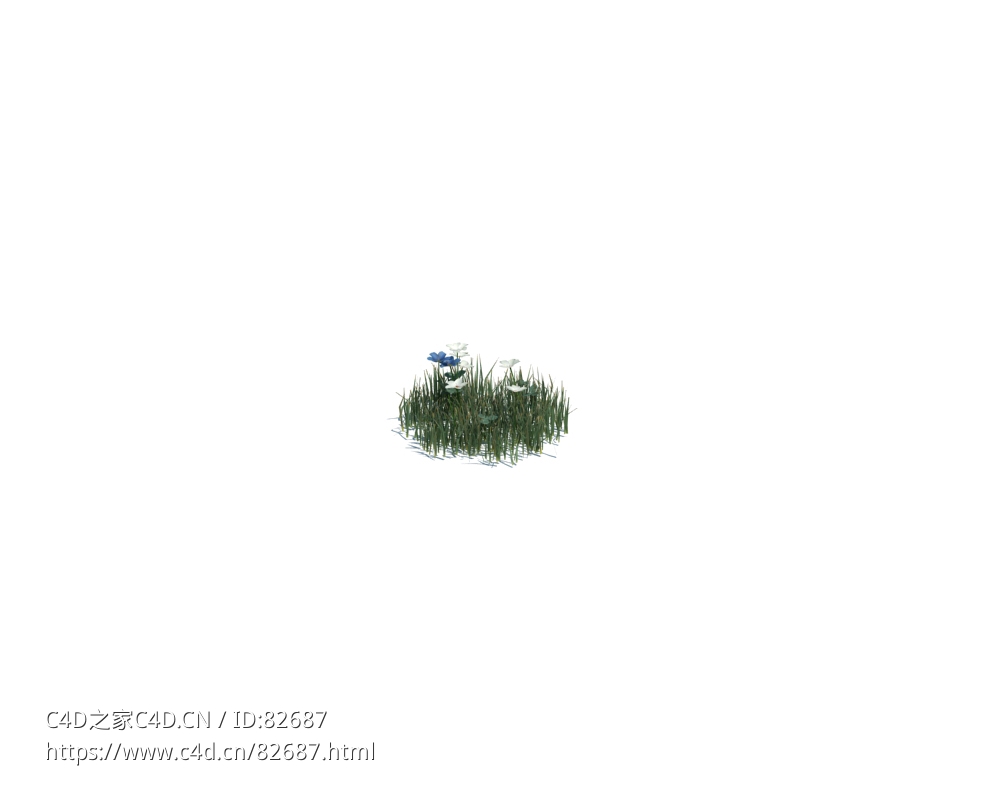 绿地草花模型simple grass small v1 - C4D之家 - 121.jpg