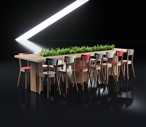 饭店家具：餐厅长餐桌