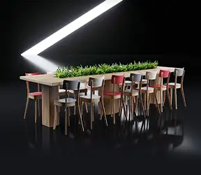 饭店家具：餐厅长餐桌