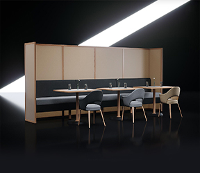 餐厅家具：餐厅长沙发椅餐桌椅