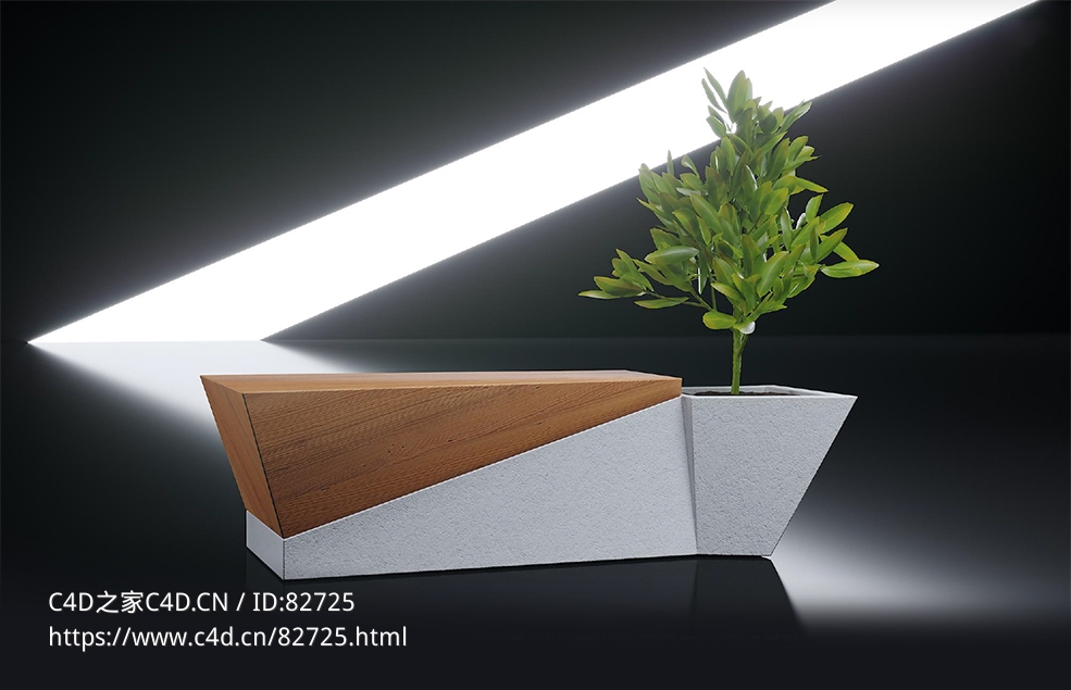 商超家具：木桌盆栽植物 - C4D之家 - 59.jpg