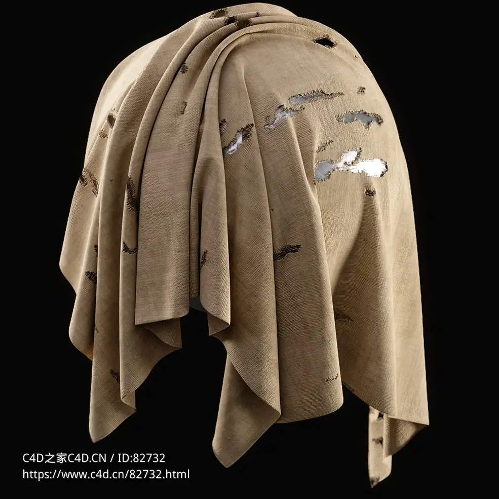 破洞麻袋布贴图Torn Fabric Texture - C4D之家 - MK_Torn_Fabric_Preview_17.jpg