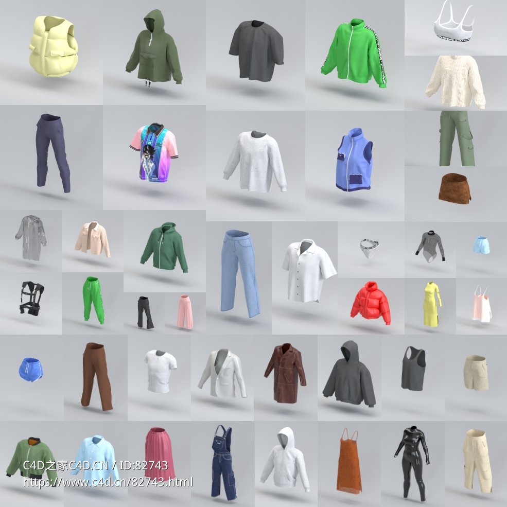 衣服鞋帽腰带拉链贴身衣物模型Digital Fashion VERYBASICS – VirtualWardrobe & Asset Pack - Blender & Marvelous Designer