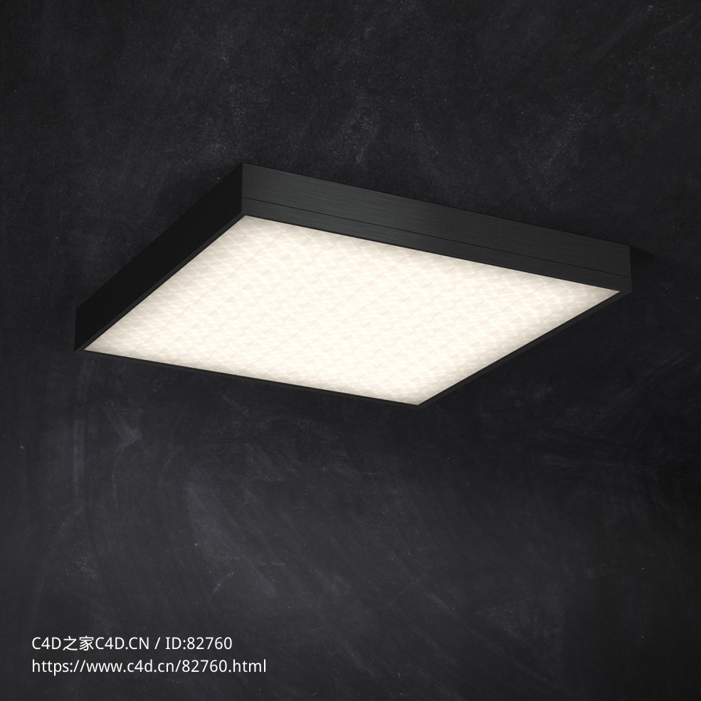 室内灯具模型：方形吸顶灯