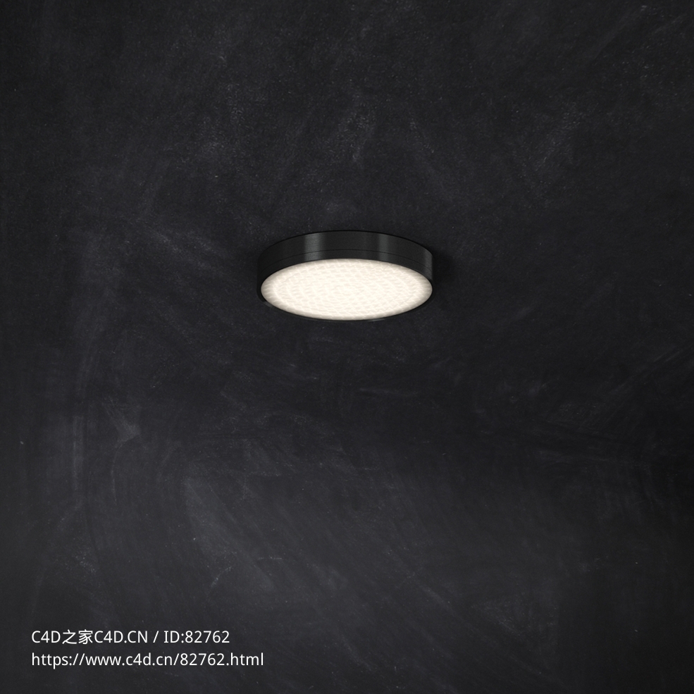 室内灯具模型：免开孔天花灯