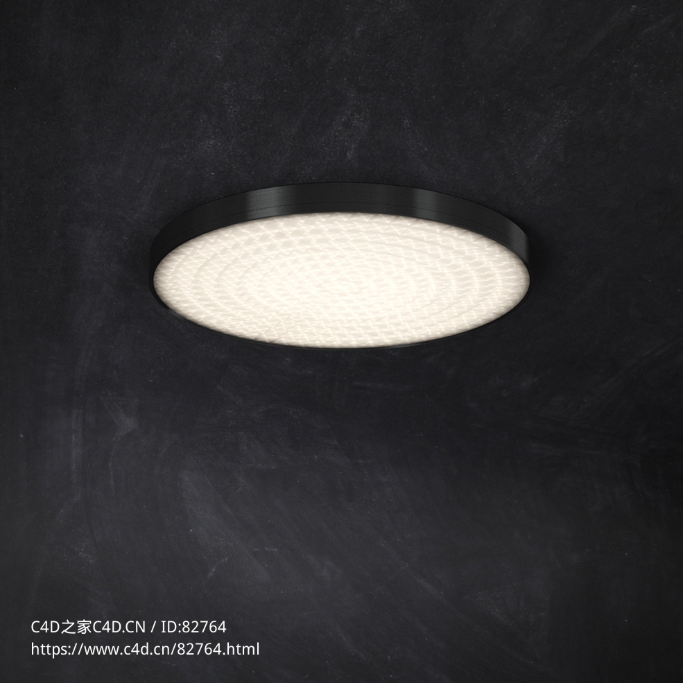 室内灯具模型：圆盘式天花灯