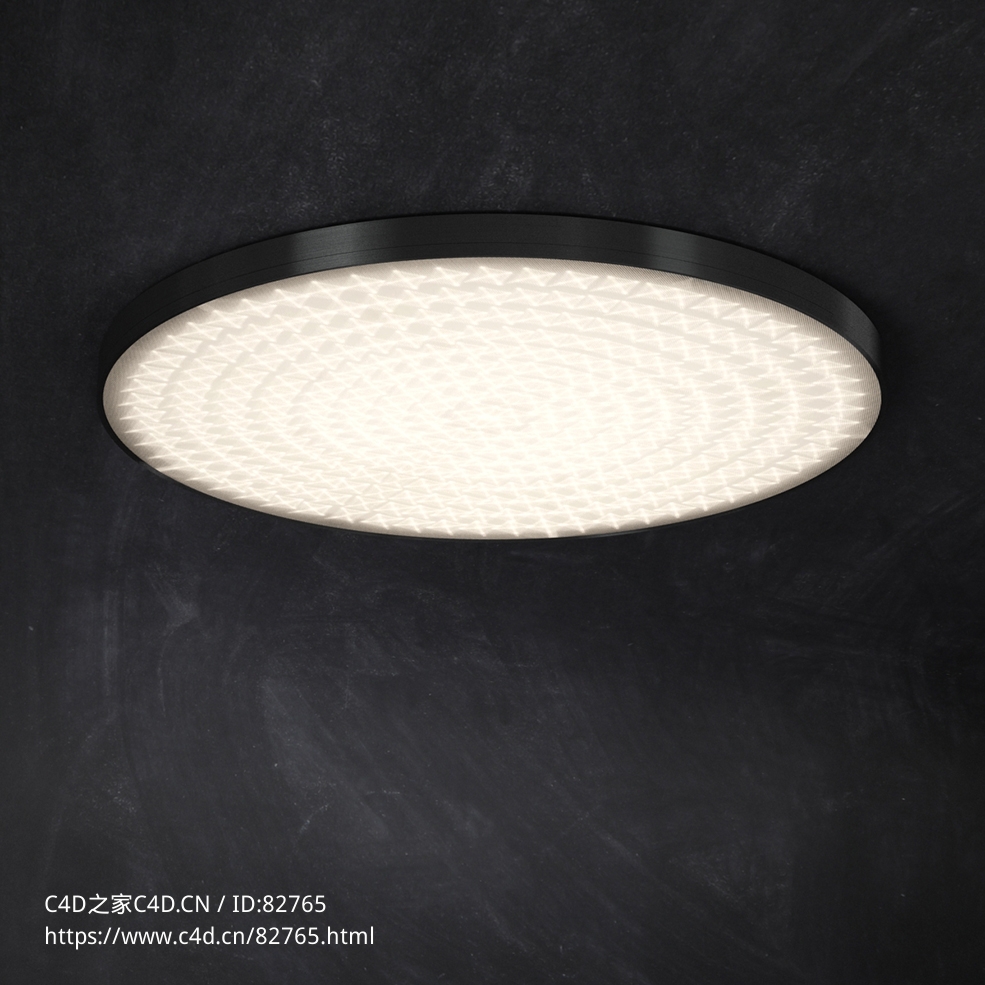室内灯具模型：圆盘式吸顶灯