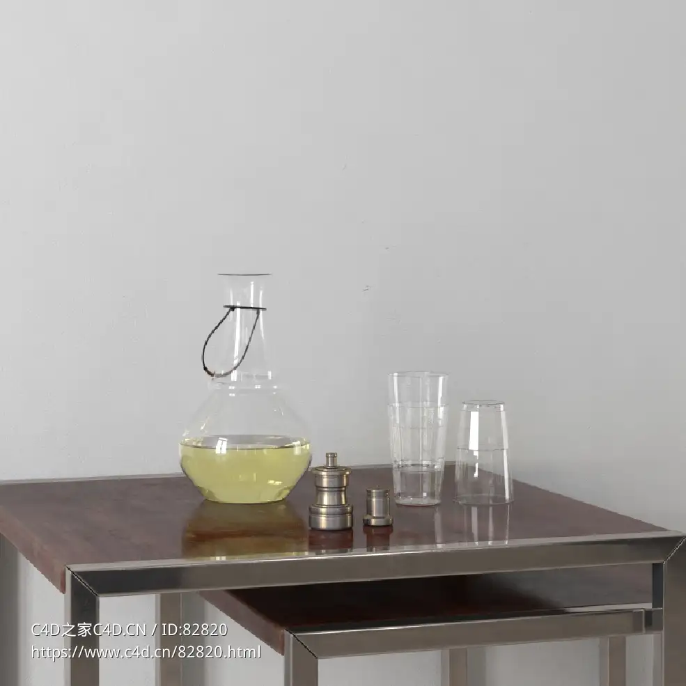 桌台装饰品：茶壶水杯 - C4D之家 - 038.jpg