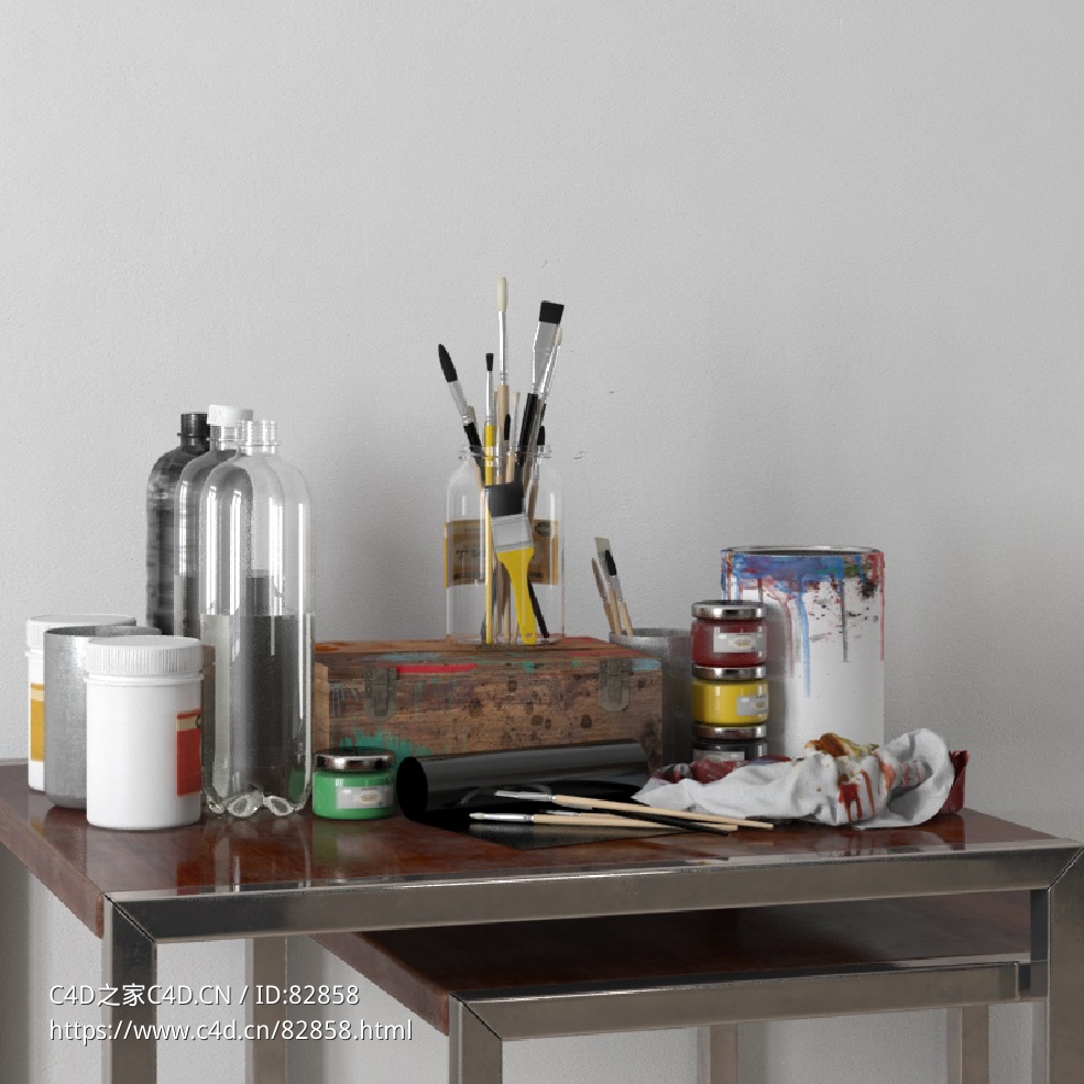 桌台装饰品：绘画美术工具