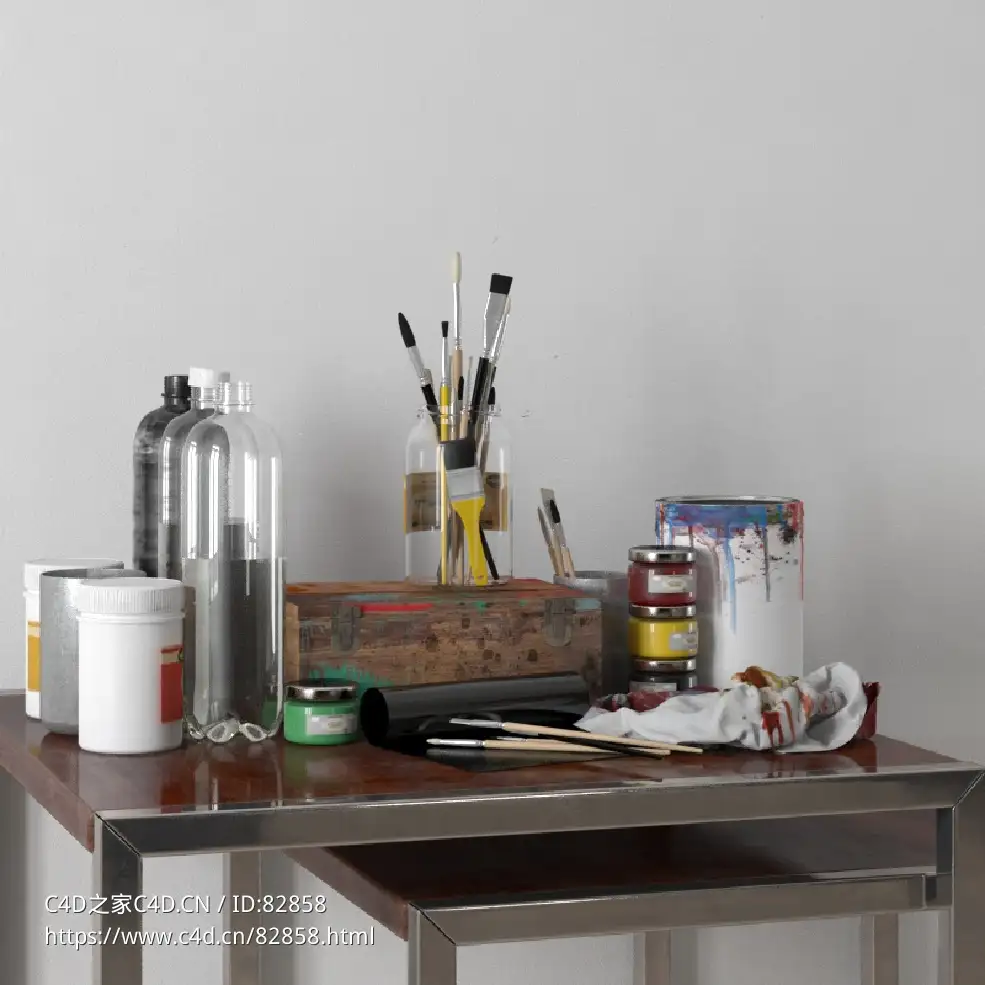 桌台装饰品：绘画美术工具