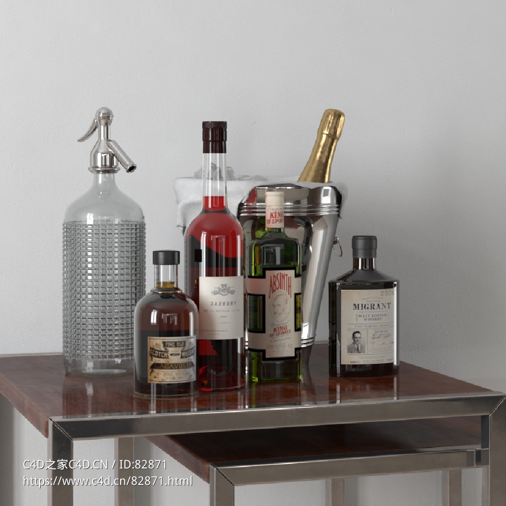 桌台装饰品：酒瓶酒桶