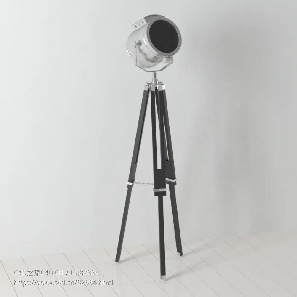 桌台装饰品：三角架天文望远镜 - C4D之家 - 028.jpg