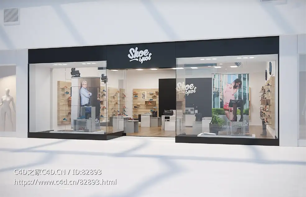 店铺装修：男女鞋商店 - C4D之家 - 07.jpg