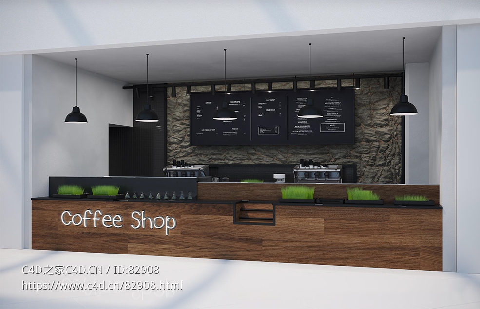 店铺装修：咖啡店 - C4D之家 - 22.jpg