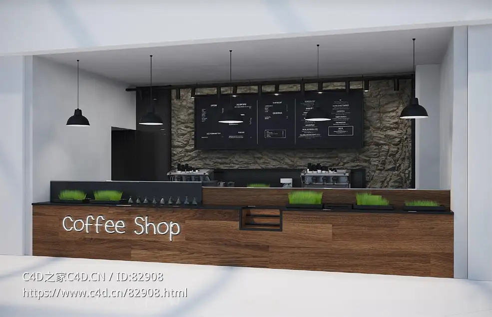 店铺装修：咖啡店 - C4D之家 - 22.jpg