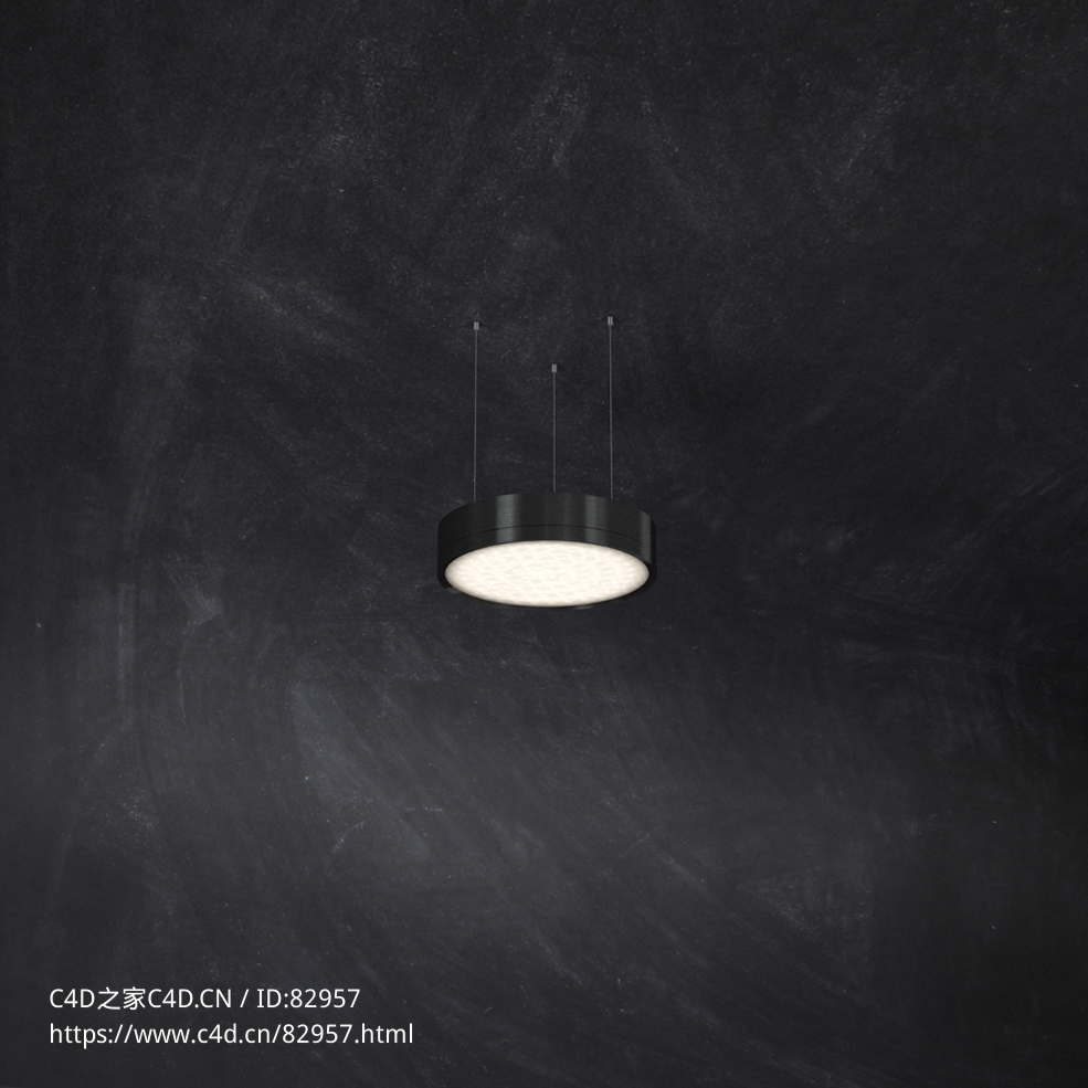 室内灯具模型：圆盘式吊灯